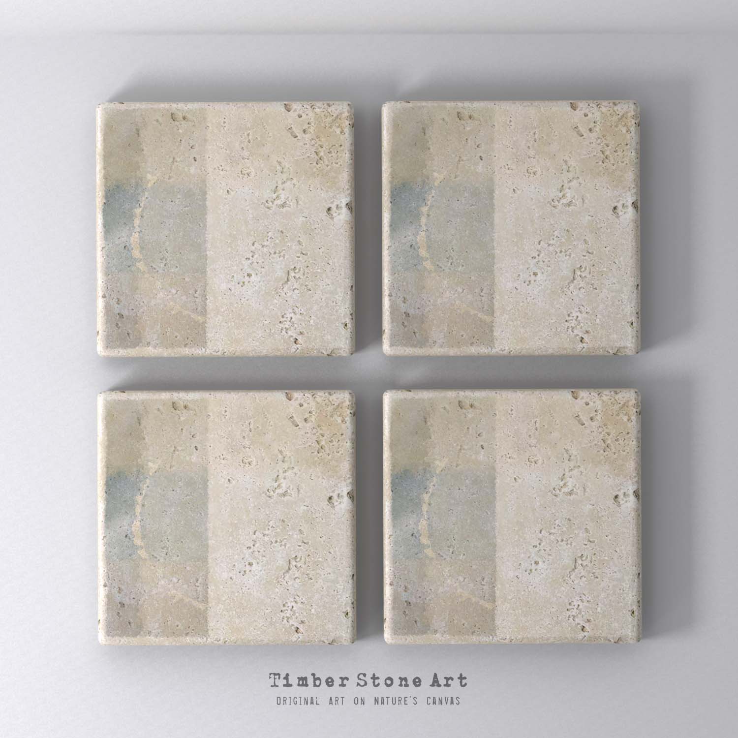MAIN_AB17S_963 - Set Of 4 Natural Stone Coasters