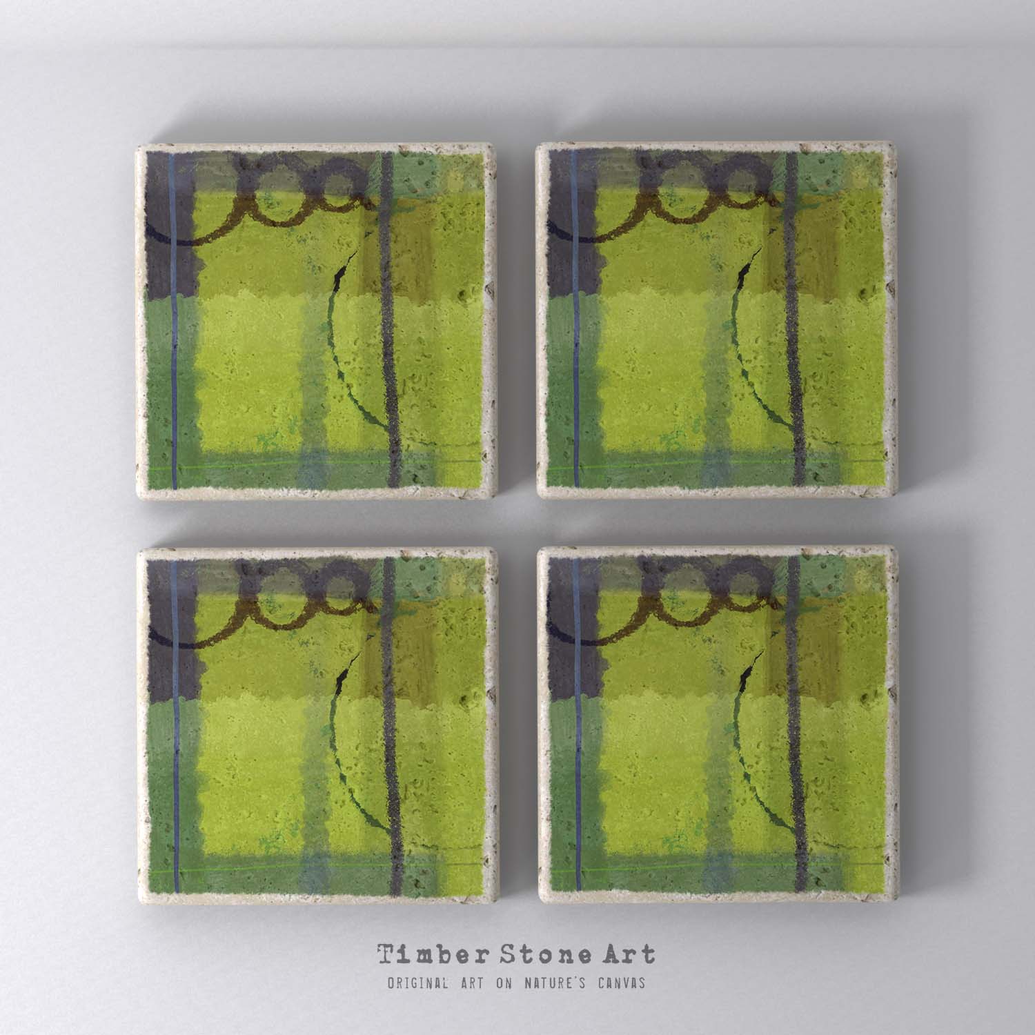 MAIN_ABS5_55 - Set Of 4 Natural Stone Coasters