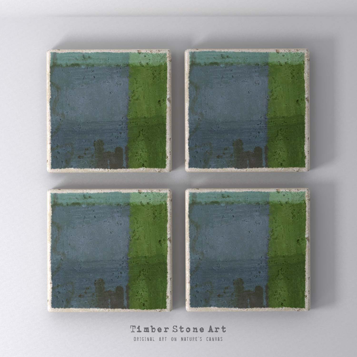 MAIN_ABS5_386 - Set Of 4 Natural Stone Coasters