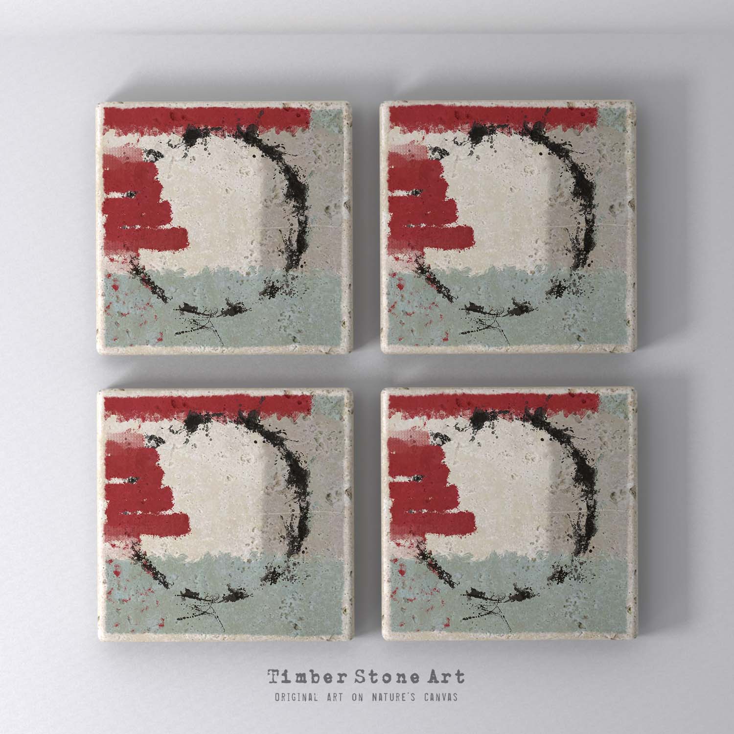 MAIN_ABS6_281 - Set Of 4 Natural Stone Coasters