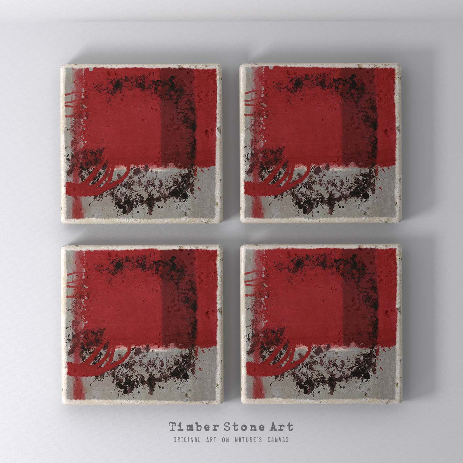 MAIN_ABS6_546 - Set Of 4 Natural Stone Coasters