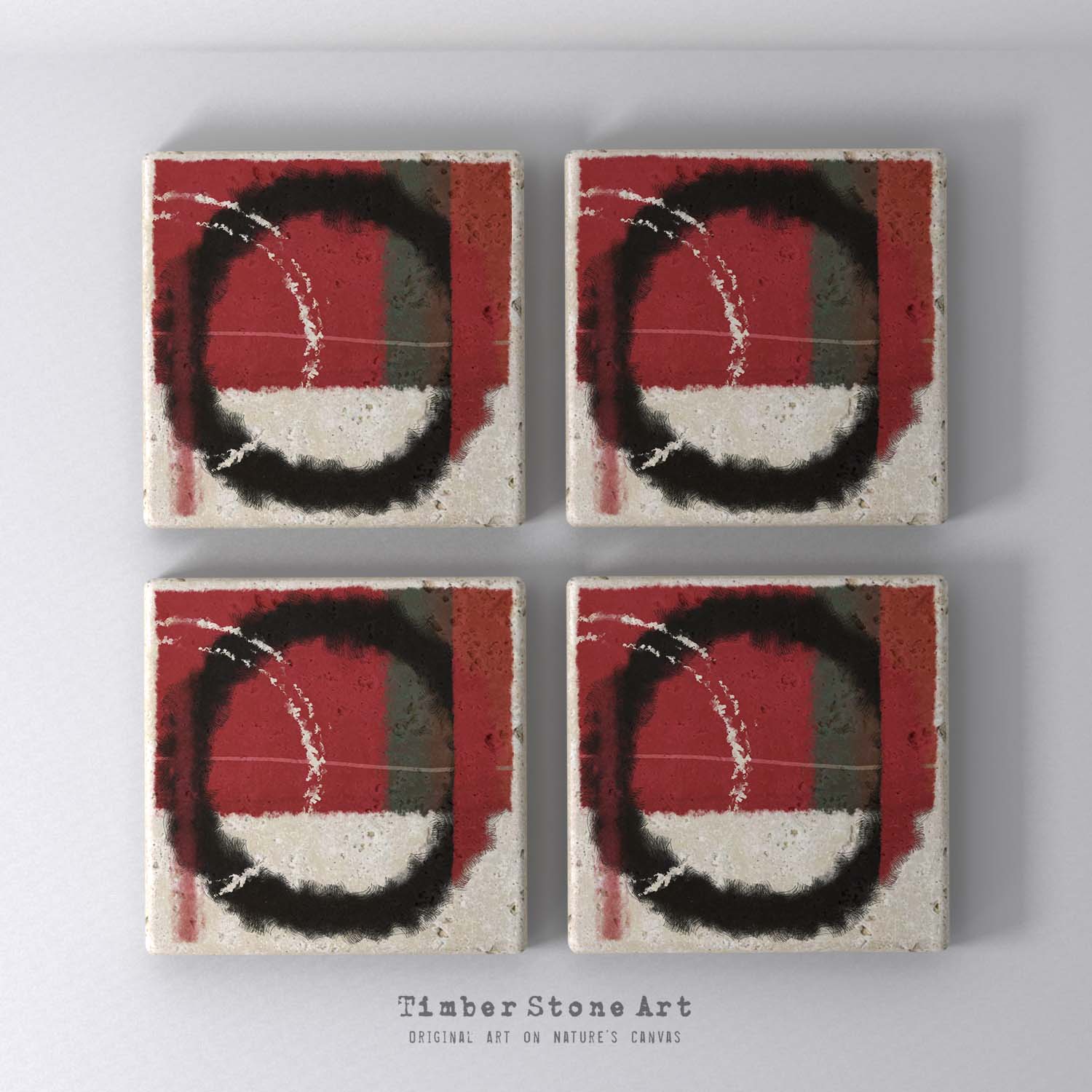MAIN_ABS6_556 - Set Of 4 Natural Stone Coasters