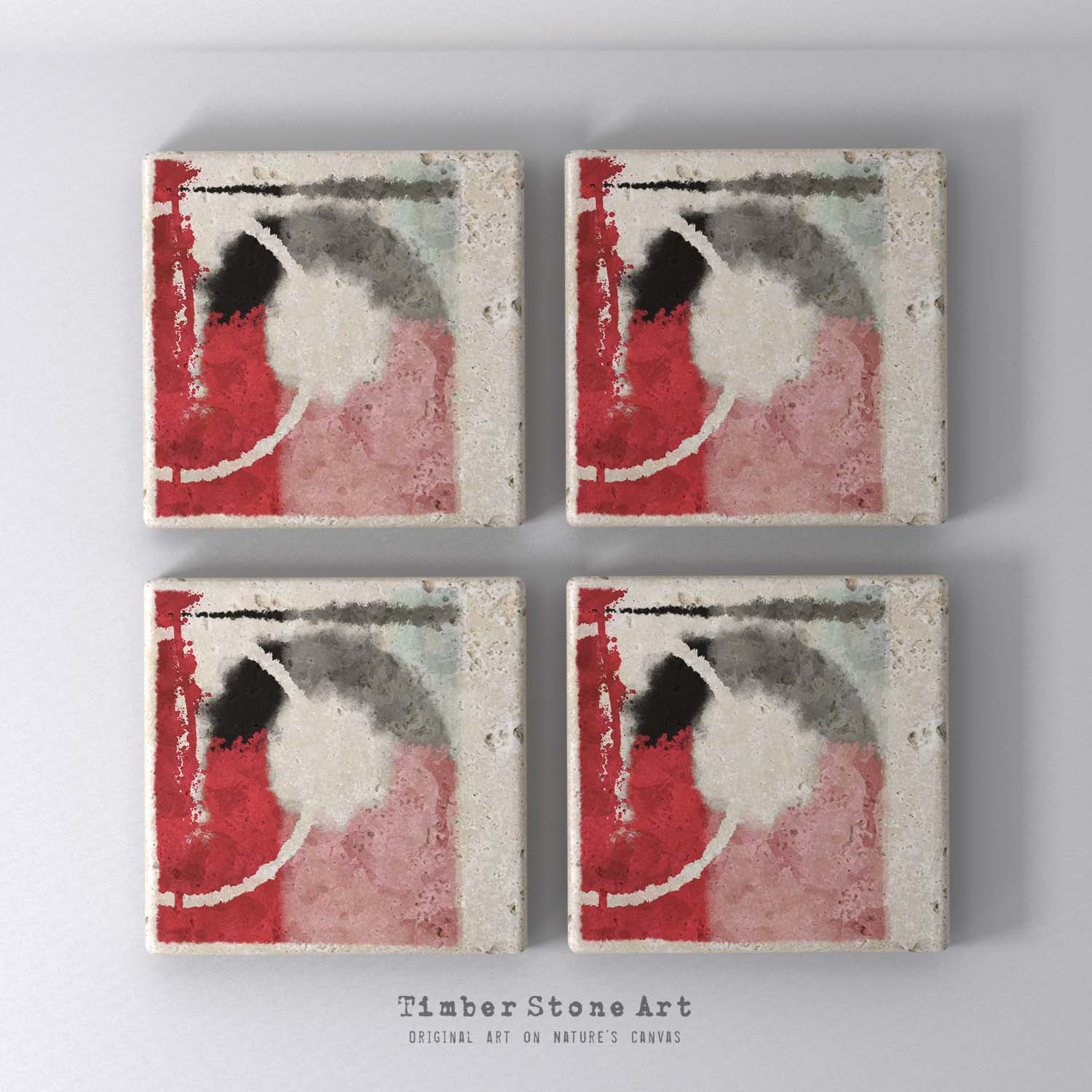 MAIN_ABS6_720 - Set Of 4 Natural Stone Coasters