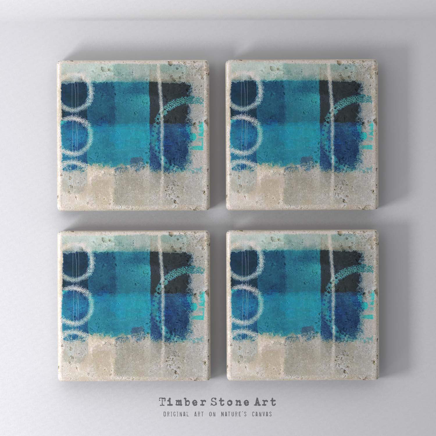 MAIN_ABS23_540 - Set Of 4 Natural Stone Coasters