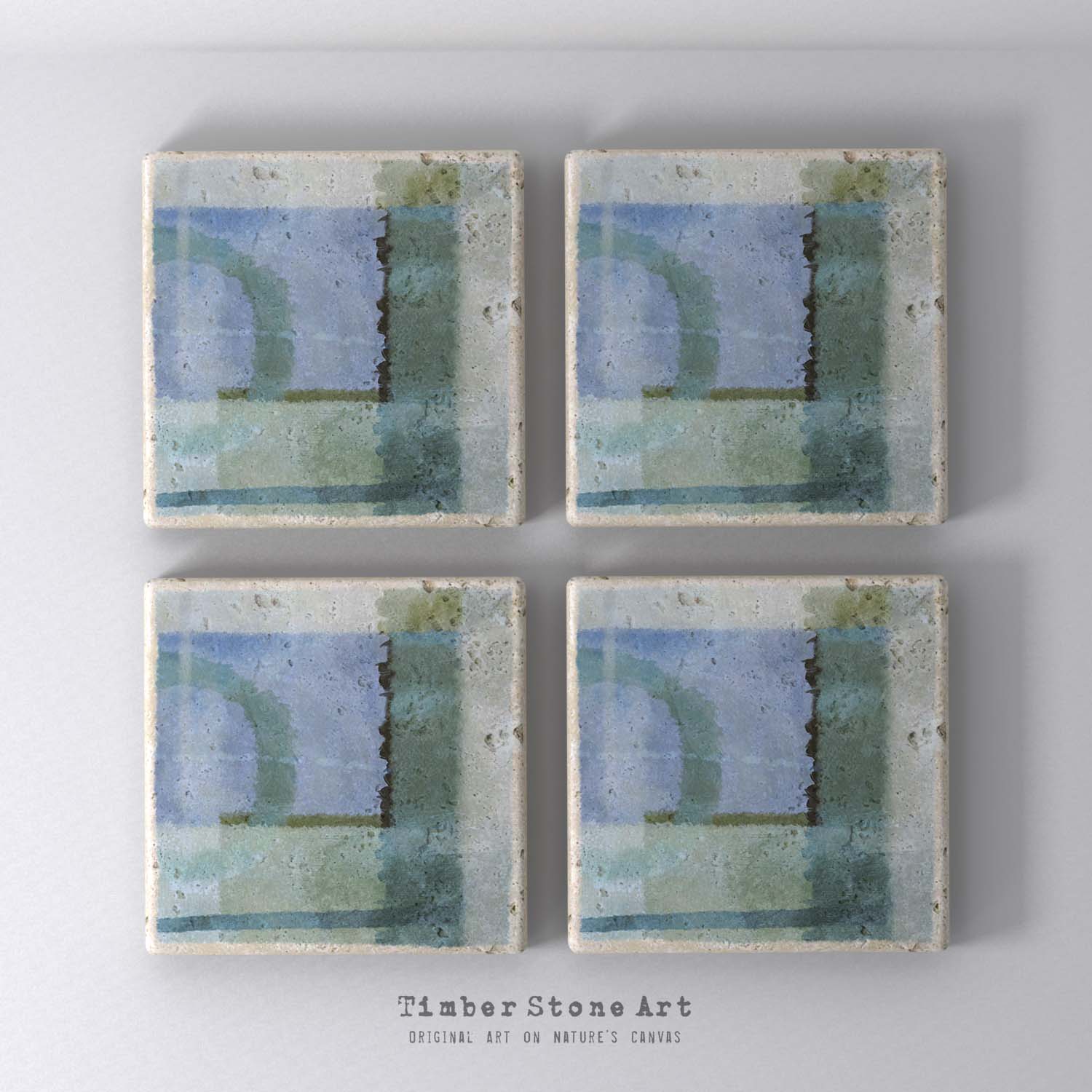 MAIN_ABS24_36 - Set Of 4 Natural Stone Coasters