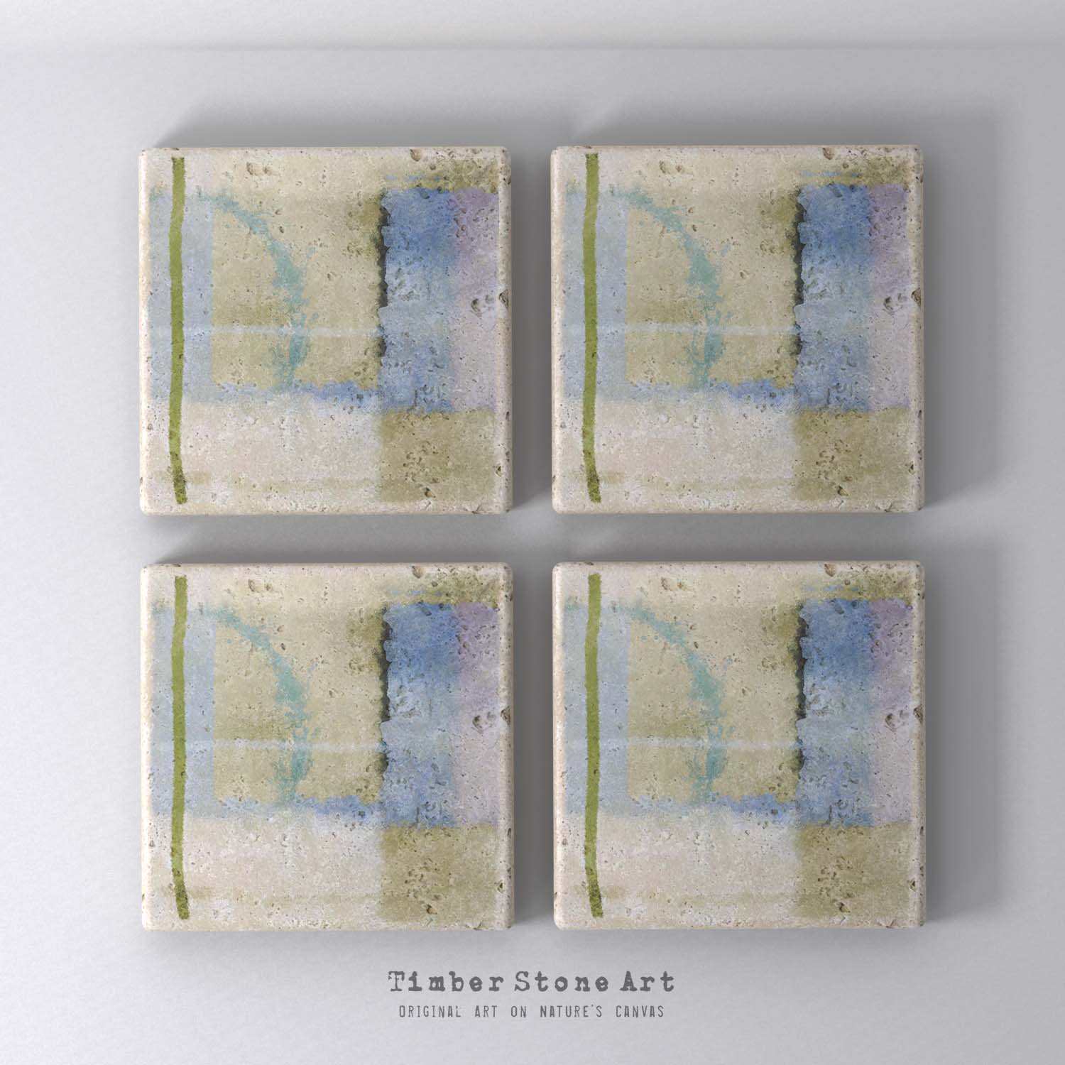 MAIN_ABS24_51 - Set Of 4 Natural Stone Coasters