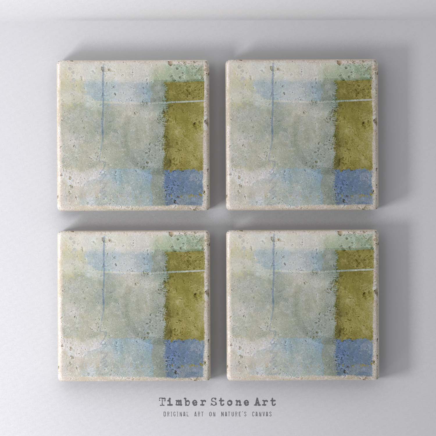 MAIN_ABS24_98 - Set Of 4 Natural Stone Coasters