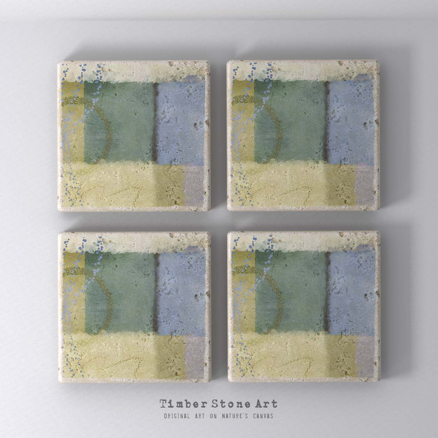 MAIN_ABS24_511 - Set Of 4 Natural Stone Coasters