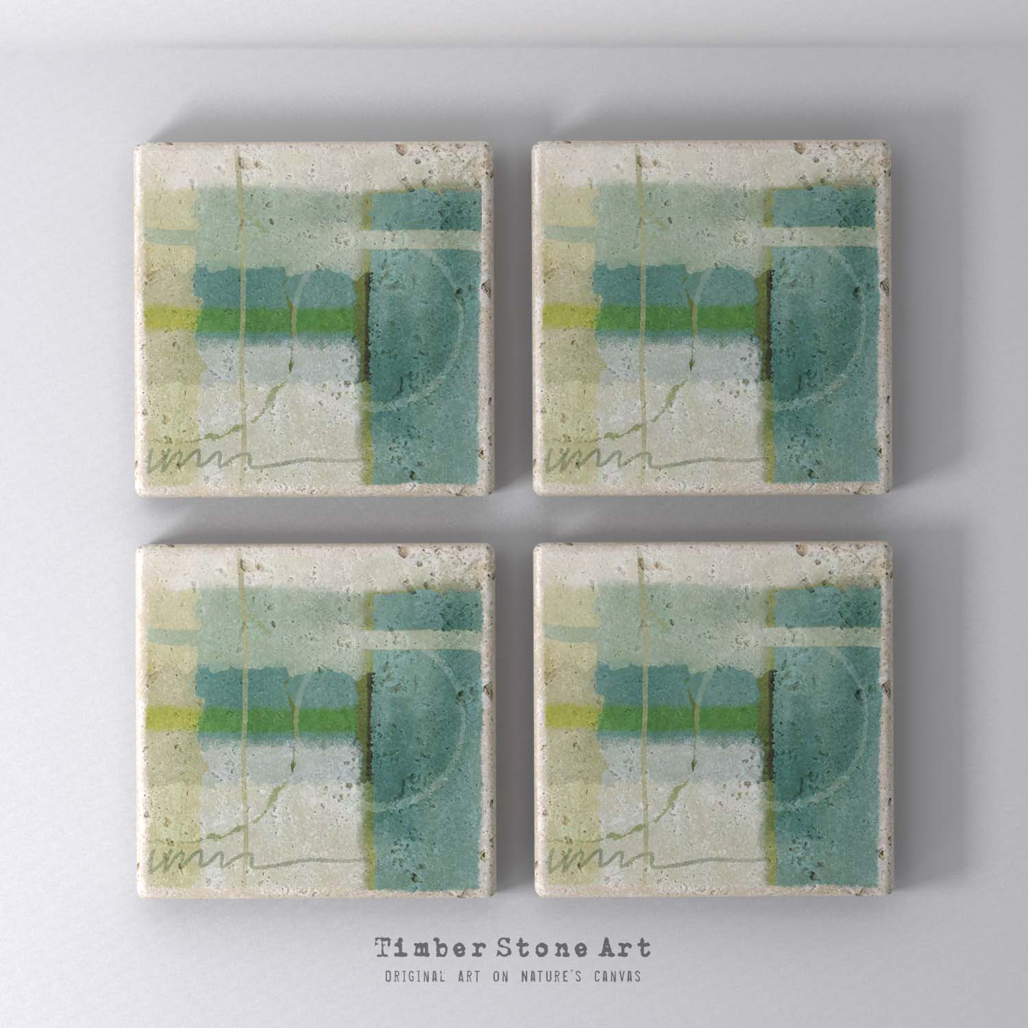 MAIN_ABS24_928 - Set Of 4 Natural Stone Coasters