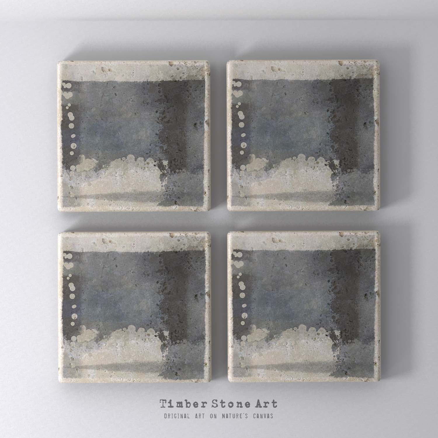 MAIN_ABS27_141 - Set Of 4 Natural Stone Coasters